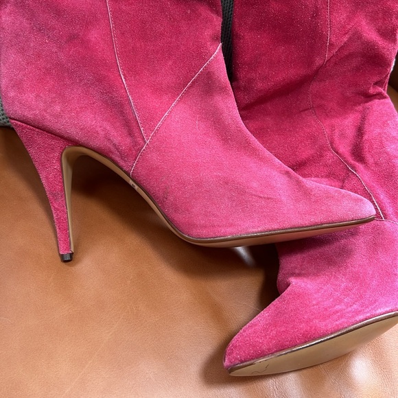 The Wild Pair Vintage Suede Over the Knee Lace Up Heeled Boots - Picture 9 of 12